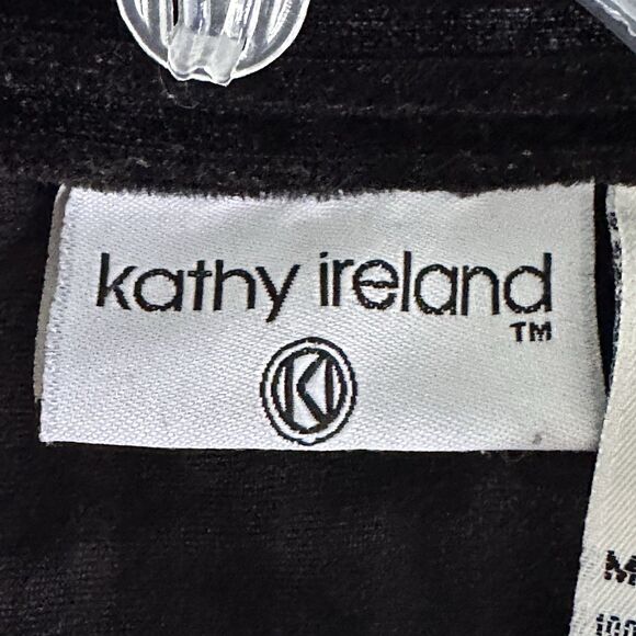 Kathy Ireland Corduroy Shirt Jacket Women's M Oversized Black Button Up Shacket - Picture 7 of 9
